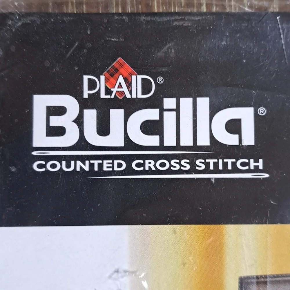 Bucilla Plaid Counted Cross Stitch The Lord’s Prayer Cotton 28 Count Ivory USA